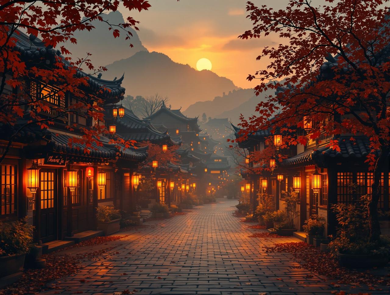 黄果果短剧品牌故事 - 温暖的小镇乡村景象
